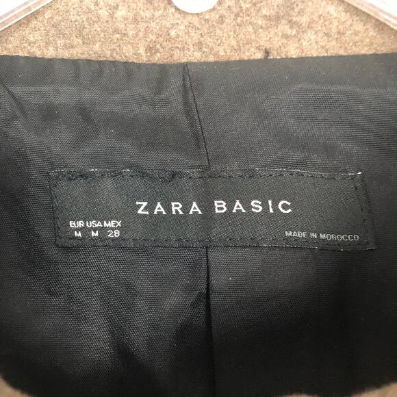 ZARA Basic Wool Blend Long Sleeve Brown Jacket/Coat - Picture 4 of 13